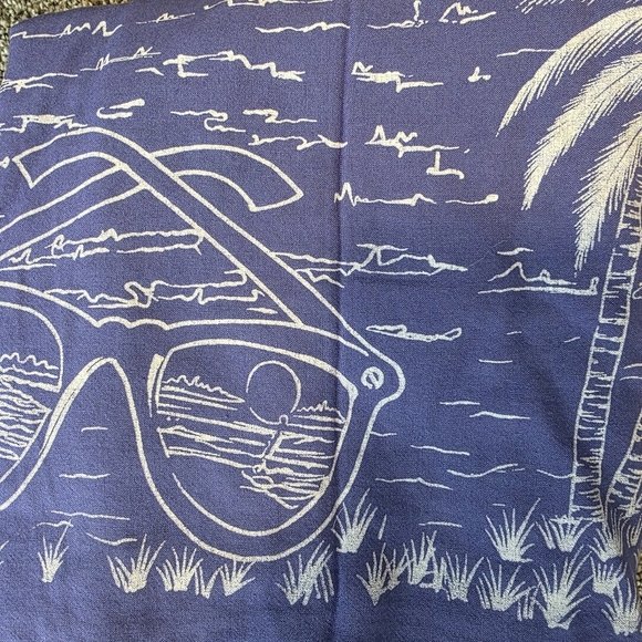 Jackie K Purple White Tropical Beach Summer Palm Trees Wrap Maxi Skirt Size M - Picture 6 of 6